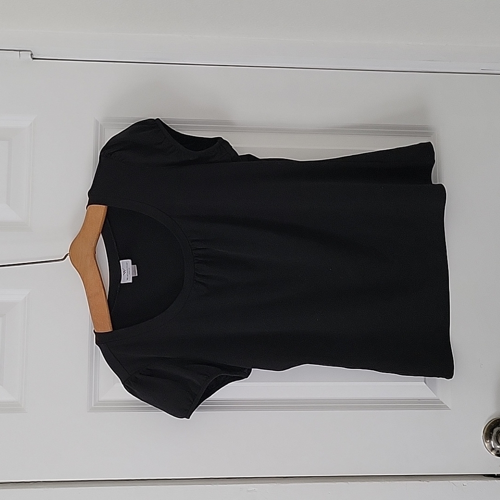 Worthington stretch black blouse size L